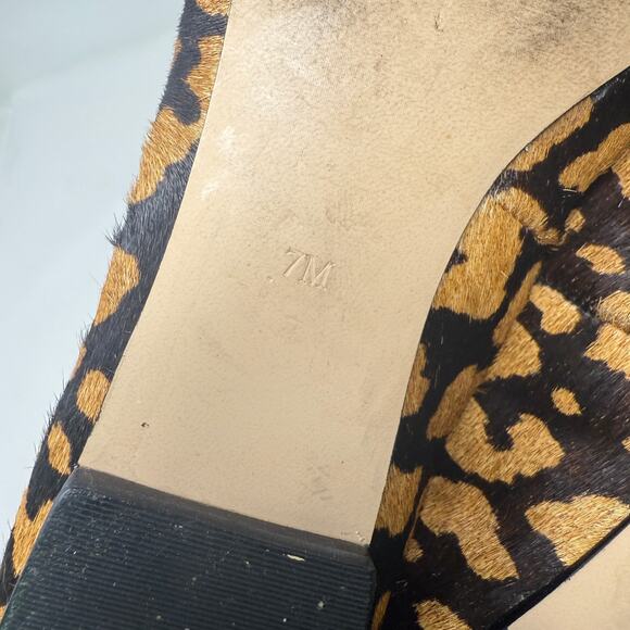 Talbots Leopard Print Leather Slip-On Loafers Brown Black Round Toe Size 7M - Picture 9 of 12